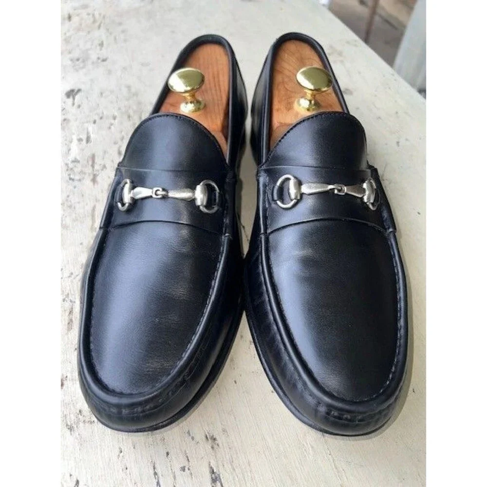 Allen Edmonds VERONA Italian Leather Dress Loafers 11EEE Black Horsebit XCLT